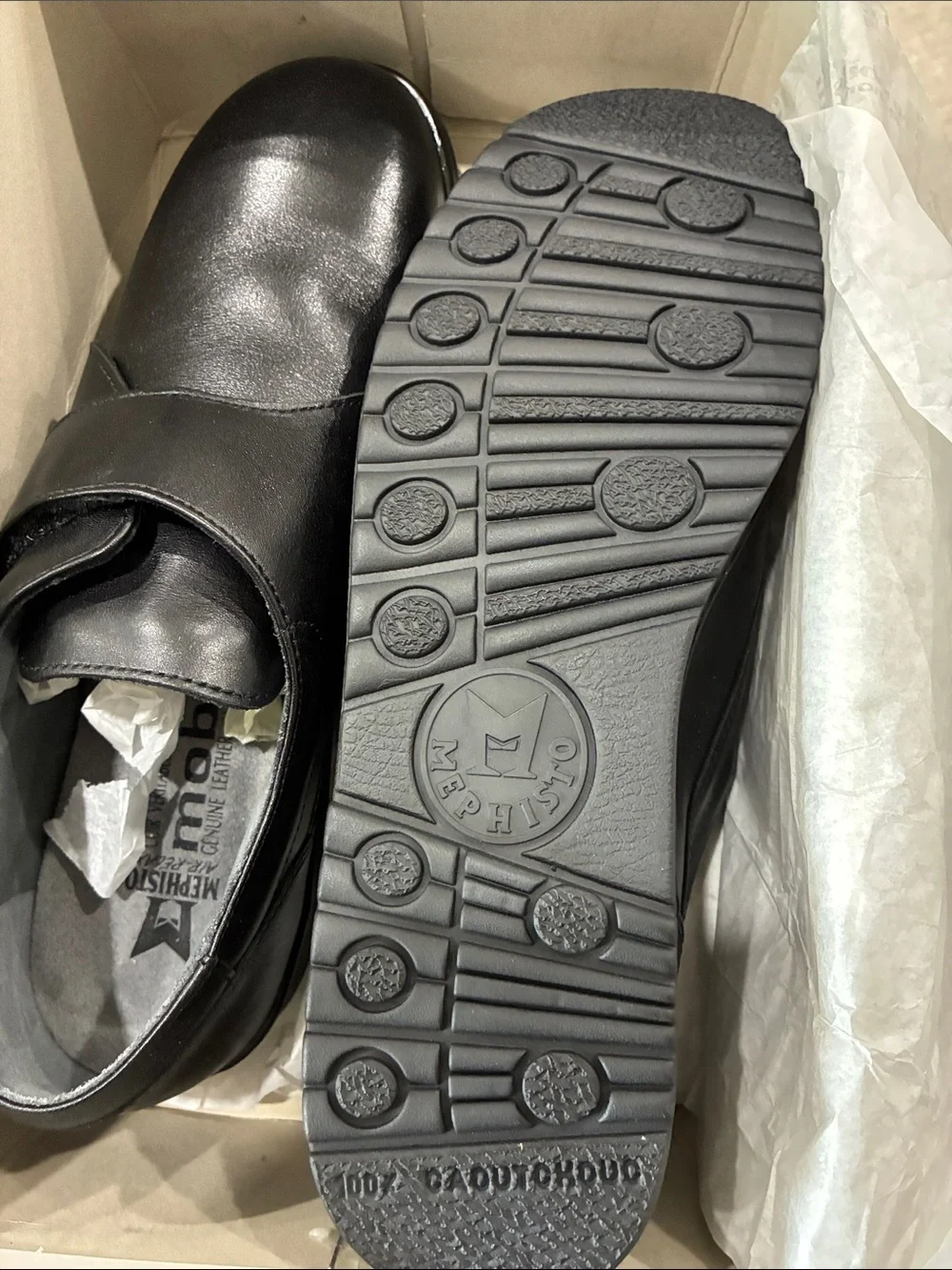 Mephisto Mobils Men’s Black Leather Slip-On Loafer